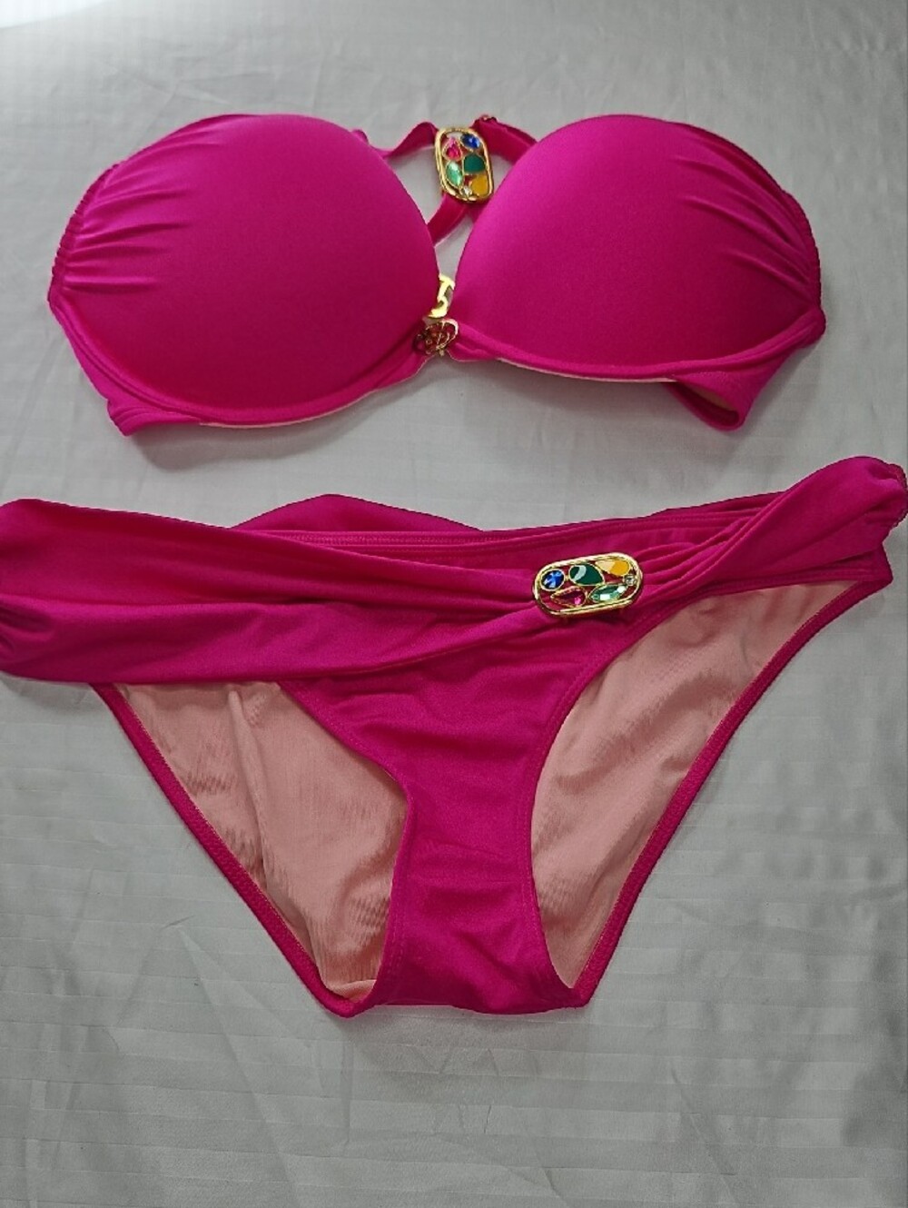 Victoria's Secret Bombshell Pink Push-Up Bikini Set Size Medium 34D